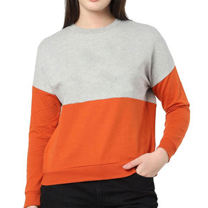 เสื้อสเวตเชิ้ตผู้หญิง คอวี ผ้าฝ้าย 100% เนื้อนุ่ม ระบายอากาศดี เป็นมิตรกับผิว สวมใส่สบาย แบบลำลอง สำหรับฤดูใบไม้ร่วง/ฤดูหนาว  รับสกรีนลายด้านหน้าได้ - Product Image 1