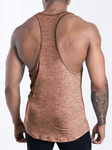 mens melange <b>stringer</b> gym <b>vest</b> seamless training tank breathable muscle fit sleeveless fitness performance activewear Oem Custom - Product Image 6