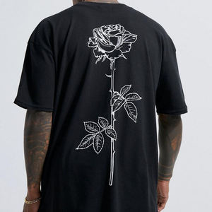 Camiseta de Manga Corta con Cuello Redondo para Hombre, Color Negro, Corte Regular, Tejido Jersey Informal de Color Sólido, 100% Algodón, Secado Rápido, 360g, X Sports City - Product Image 5