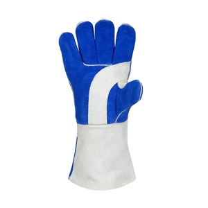 Gants de sécurité industriels robustes en cuir de vachette pleine fleur, antistatiques, renforcés, résistants à l'abrasion, pour la protection des mains lors du barbecue, unis - Product Image 3