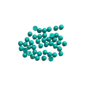 Cabujón turquesa sintético de calidad AAA de 4mm al por mayor, parte superior suelta, calibrado, fabricación de joyas, laboratorio creado, blanco, azul, verde, bajo - Product Image 2