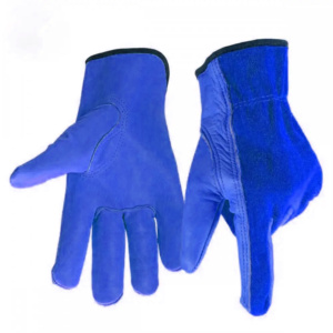 Heavy Duty Cowhide Grain & Split Leather Driver <b>Glove</b> Comfortable Anti-Slip Elastic Cuff General Purpose Abrasion Heat Resistant - Product Image 6