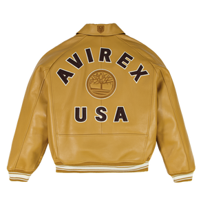 High Quality Avirex Custom Men's Genuine Cowhide Leather Bomber <b>Jacket</b> Vintage Aviation Workwear Style OEM ODM Apparel - Product Image 2