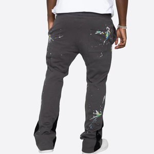 Pantalon de jogging homme tendance coupe évasée 100% coton style hip-hop - Product Image 4