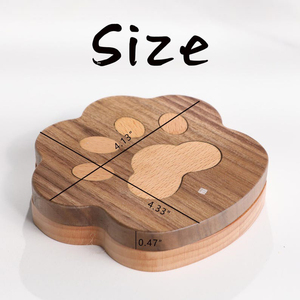 Juego de Posavasos de Madera con Forma de Huella de Pata, Posavasos Personalizados para Mascotas, Posavasos con Forma de Animal, Posavasos de Madera Natural para Café, Decoración del Hogar - Product Image 2