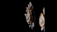 Pendientes de perlas de agua dulce con forma de lágrima para mujer |   Diseño de Hoja Marquise |   Joyería nupcial chapada en rodio de oro de 14 quilates |   Certificado por IGI |