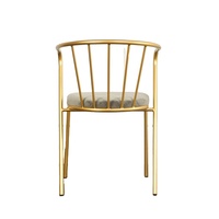 Chaise de bureau exécutive moderne en métal doré avec siège en velours, accoudoirs fixes, dossier solide, empreinte compacte, pour usage domestique ou professionnel, structure en acier