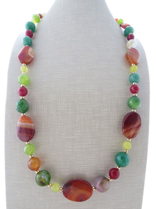 Collar de compromiso y boda con cuentas chapado en oro rosa con acabado en rodio, elegante y moderno para ocasiones festivas a precio descontado - Product Image 6