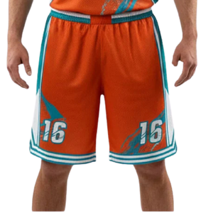 Conjunto de uniforme de baloncesto para hombre, camiseta sin mangas con cuello redondo, pantalones cortos a juego, nombre del equipo impreso, número, kits de equipo para adultos, 100% poliéster - Product Image 6