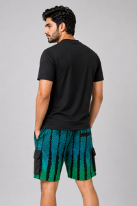 Shorts décontractés pour hommes en toile avec cordon de serrage, sublimation, tissu respirant, coutures durables et design longue durée pour un usage quotidien - Product Image 4