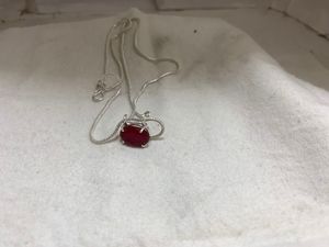 Oval Cut <b>Ruby</b> <b>Necklace</b> German Silver Children's Jewelry For Women Gemstone Handmade Jewelry A High Quality Best Price - Product Image 5