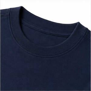 Custom Deep Marine <b>Blue</b> Mercerized Cotton <b>Mens</b> Oversized Short Sleeve Crew Neck T-<b>Shirt</b> MTS-OVR-0006 - Product Image 6