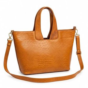 Brown Quilted Genuine <b>Leather</b> Bucket <b>Bag</b> for Women Adjustable Shoulder/Cross-Body Strap Durable Lightweight Polyester Lining - Product Image 6