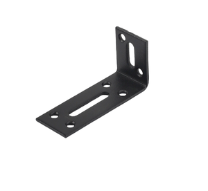 Support mural simple face en fer noir pour étagères et meubles – Support mural robuste en fer noir à fixation simple face - Product Image 1