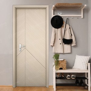 Water Resistant Soundproof Melamine PVC Wooden Veneer Composite WPC Door Great for Coastal Area High <b>Moisture</b> Locations - Product Image 4