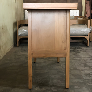 Console en teck massif sur mesure avec tiroirs, meuble d'entrée de style moderne du milieu du siècle pour projet hôtelier Indonésie Jepara - Product Image 4