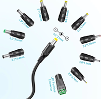Alimentation universelle 45W 5V-15V DC, adaptateur secteur de remplacement pour bandes LED, moniteurs bébé et caméras de sécurité