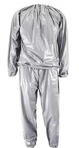 Combinaison de sauna noire à capuche pour homme, manches longues, taille élastique, en fibre de polyéthylène, pour toutes les saisons, vêtements de fitness - Product Image 2