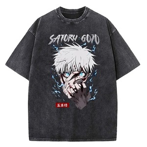 เสื้อยืดโอเวอร์ไซส์ผู้ชาย แขนสั้น พิมพ์ลายตัวอักษร คอกลม ผ้าฝ้ายเจอร์ซีย์ลำลอง สีดำ - Product Image 3