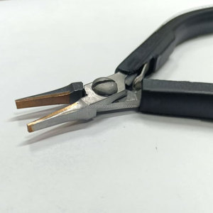 Alicates de punta plana con cuerpo de acero inoxidable y mordazas de cobre para engastar joyas, herramientas de bricolaje - Product Image 4
