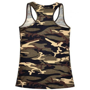 Camisetas sin mangas con diseño de camuflaje personalizado para mujer, camisetas deportivas holgadas para gimnasio, correr y hacer ejercicio. - Product Image 4
