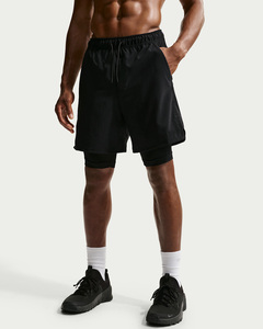Wholesale Mens Custom 2 in 1 Sports <b>Shorts</b> Double Layer Premium <b>Running</b> Gym <b>Shorts</b> <b>With</b> Compression Inner <b>Liner</b> Quick Dry Fabric - Product Image 1