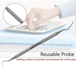 Dental Tartar <b>Scraper</b> Tool Double Ended Explorer Probe #5 Plaque Remover Stainless Steel Reusable <b>Tooth</b> Pick for <b>Teeth</b> Clean - Product Image 2