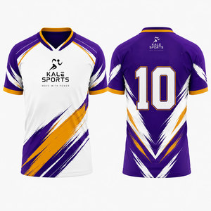 Ropa Deportiva de Primera Calidad, Camiseta de Fútbol de Manga Corta, Transpirable, 100% Poliéster, Impresión por Sublimación, Absorbe la Humedad, Servicio OEM - Product Image 3