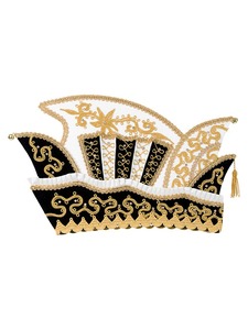 Chapeau de Carnaval Royal Brodé Argenté, Accessoire Décoratif pour Costume de Prince - Grande Vente - Product Image 3