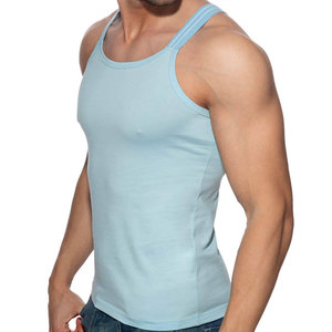 Camiseta sin mangas de poliéster transpirable OEM, ajustada al cuerpo, para fitness, entrenamiento, deportiva, moderna, para gimnasio. - Product Image 2