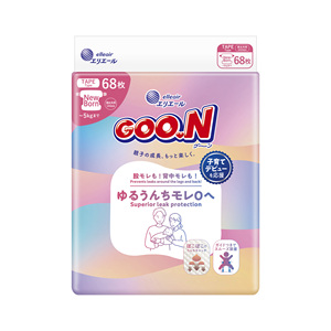 GOO.N P1-001 Couches pour bébés nouveau-nés en tissu non tissé doux et respirant avec canaux anti-fuites 3D et sangles – Vente en gros - Product Image 1
