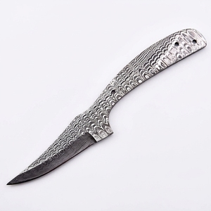 Cuchillo Skinner de Acero de Damasco Hecho a Mano, Hoja en Bruto de Espiga Completa para Fabricantes de Cuchillos DIY, Caza, EDC, Venta al por Mayor - Product Image 1