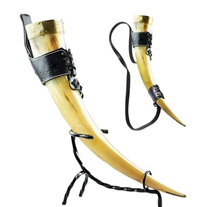 แก้วมักทรงกรวยสำหรับใส่เครื่องดื่มไวกิ้งทำจากเขาดีไซน์แบบโบราณงานหัตถกรรมจากการออกแบบที่เป็นเอกลักษณ์ของอินเดีย - Product Image 1