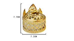 ชุดเตาเผาเครื่องหอมเซรามิกสีทองแบบอาหรับคุณภาพสูงพร้อมฝาปิด ขายส่ง - Product Image 2
