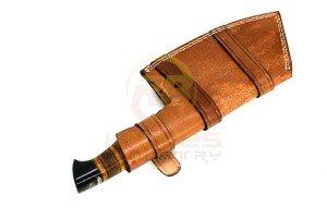 Couteau à découper en acier carbone fait main, lame martelée, couteau de boucher/chef avec étui en cuir, couteau de cuisine extérieur pour couper la viande, OEM - Product Image 5