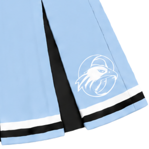 Ensemble deux pièces d'uniforme de cheerleading bleu clair personnalisé par le fabricant, tenue de performance athlétique avec jupe plissée - Product Image 4