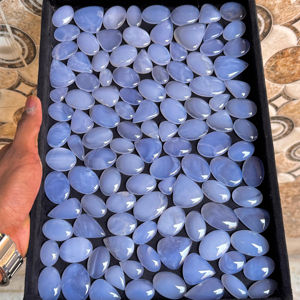 Wholesale Loose AAA Grade Natural Blue Chalcedony Cabochon Gemstone of Mixed Shape for healing <b>Stone</b> mahnaj <b>gems</b> supply - Product Image 5