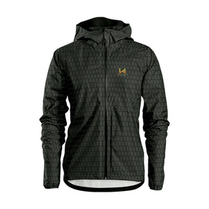 Zipper Closure Men's Hooded Windbreaker Jacket Customized Pattern Print Sporty Style Lightweight Polyester Shell Autumn Wear - Product Image 1