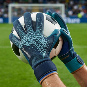 Guantes de Portero de Fútbol Profesionales de Alta Calidad, Personalizados, Transpirables, de Cuero, Antideslizantes, con Protección para los Dedos - Product Image 4