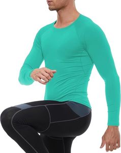 Men's Compression Long Sleeve Performance Shirt Premium Quick Dry Eco-Friendly Slim Fit Spandex/Polyester Base <b>Layer</b> <b>Top</b> - Product Image 6