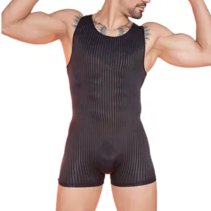 <b>Men</b>’s Sleeveless <b>Wrestling</b> <b>Singlet</b> Custom Sports Uniform Training Competition Wear - Product Image 3