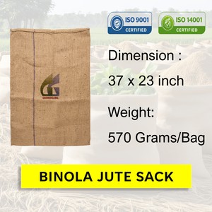 Sac en jute Binola 37x23 pouces 570g 50kg pour l'emballage des noix de cajou et des fèves de cacao, qualité alimentaire, sac en toile de jute VOT Goodman Global Bangladesh - Product Image 2