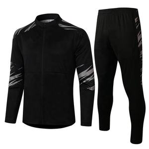 Men's Blue Teal Red Color Blocking Tracksuit Set Full Zipper Sporty Jogger Pants Quick Dry <b>Polyester</b> Autumn Wear - Product Image 3
