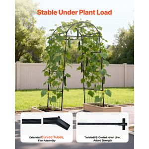 Elegante Soporte Metálico en Forma de U para Pepinos, Arco para Plantas Trepadoras en Macizos Elevados y Jardines Exteriores para Guisantes - Product Image 3