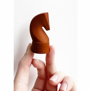 Custom Minimalist Wooden <b>Chess</b> Pieces <b>Set</b> Luxury Modern Carved Terracotta Finish <b>Wood</b> Chessmen <b>Set</b> Wholesale Decorative <b>Chess</b> - Product Image 1