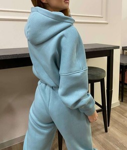 Womens Hoodie Essential Pullover Knit Sweat <b>Top</b> Soft Touch Fabric Relaxed Fit Everyday Comfort Urban Casual Wear <b>Layer</b> - Product Image 5