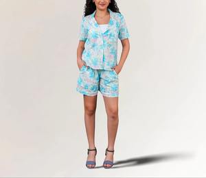 Conjunto de Pijama de Algodón Tejido con Diseño Floral Único para Mujer, Suave, Transpirable y Ecológico, Precio Competitivo - Product Image 1