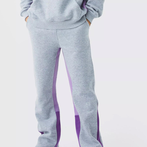 Conjunto Deportivo de Corte Regular con Pantalones Acampanados, Ligero, Suave y Cómodo, Mezcla de Algodón, Sudadera y Pantalones, Perfecto para Verano e Invierno - Product Image 3