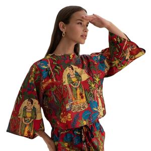 Vestido de mujer de fabricante y mayorista Vestido de dama de honor indio Kurti largo Top plisado con vestido de verano de encaje - Product Image 1