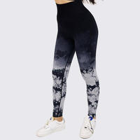 Leggings Deportivos Aoyema, Nuevo Estilo, Sin Costuras, Push-Up, con Logotipo Personalizado, Leggings de Compresión con Efecto Scrunch Butt y Tie Dye para Mujer